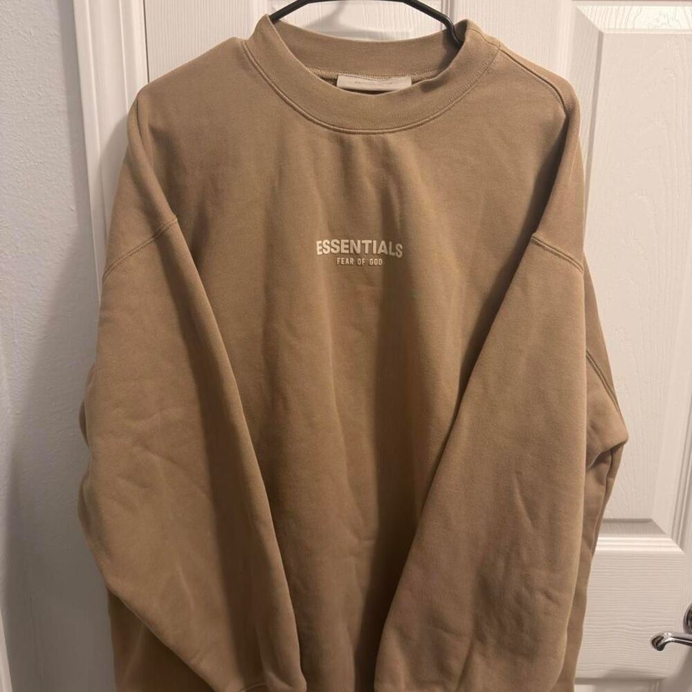 (2021-2022) Essentials Fear of God Crewneck - Tan/Oak - L
